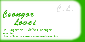 csongor lovei business card